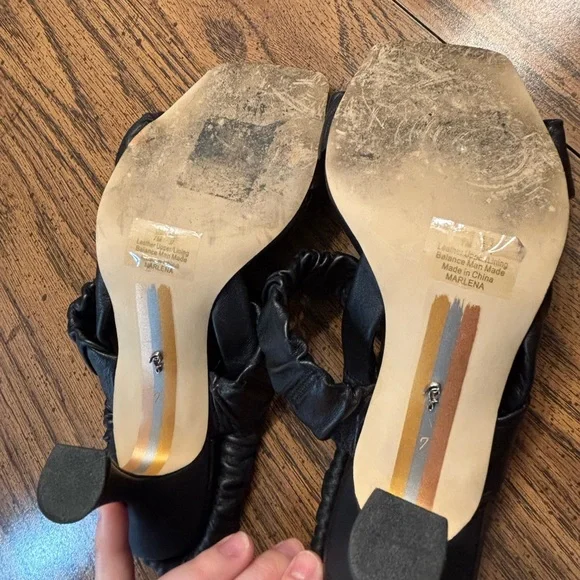 Sam Edelman black sling back sandals size 7 - Picture 6 of 8